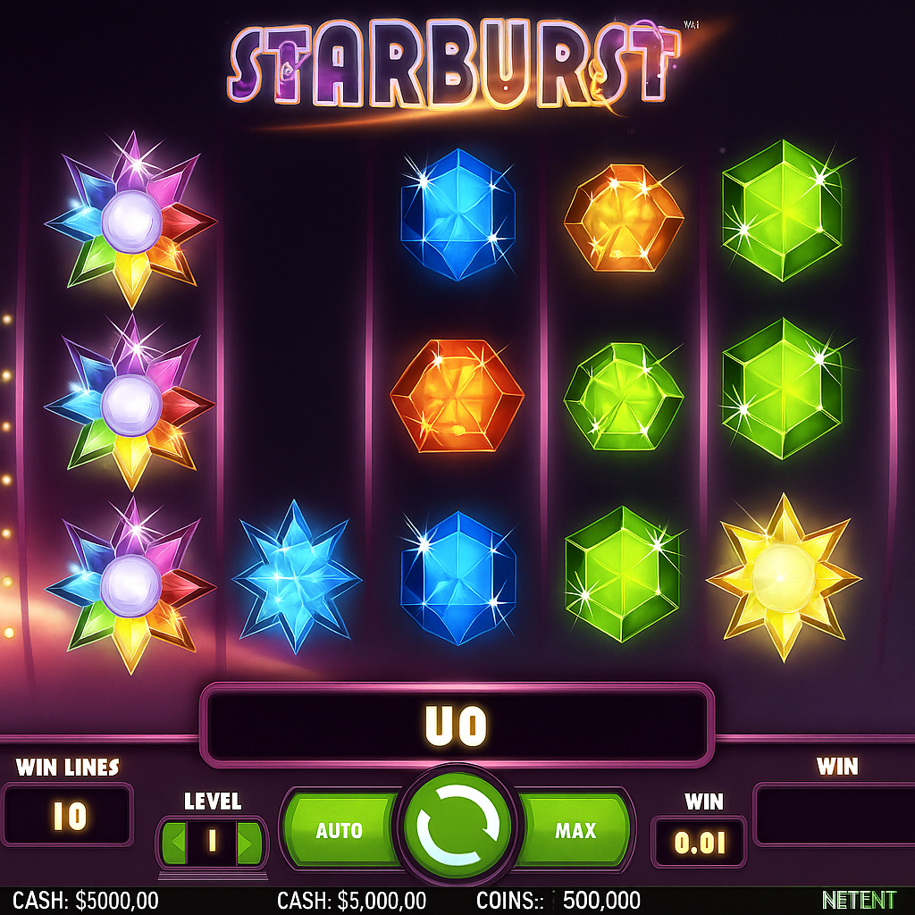PlayIO - Starburst Slot Game - NetEnt